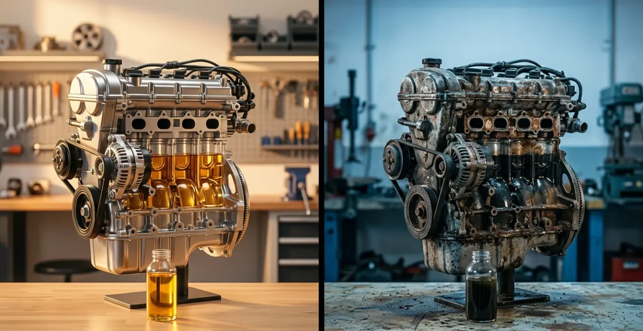 Comparaison visuelle entre maintenance préventive et curative automobile pour économiser de l'argent