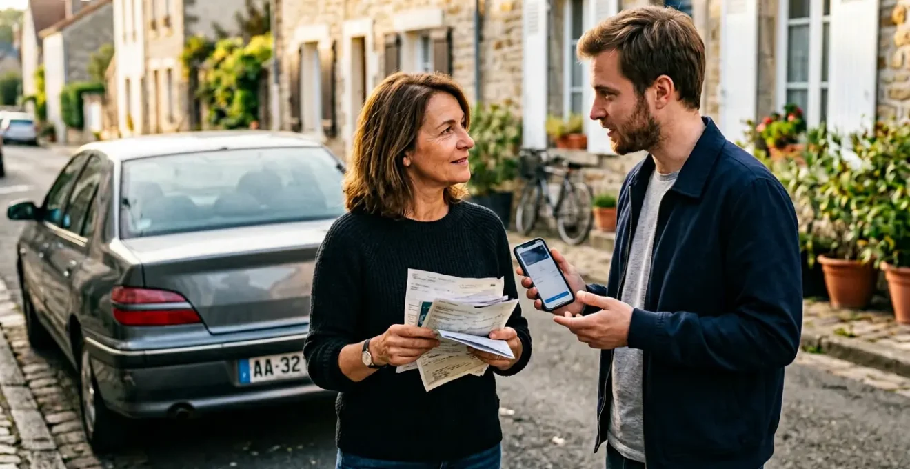 Négociation pour l'achat d'une voiture d'occasion entre particuliers