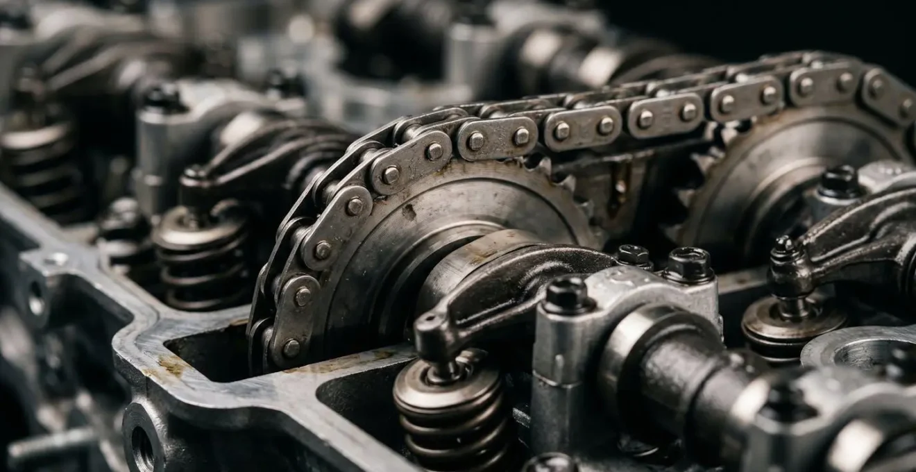 Vue macro détaillée d'un moteur automobile moderne pour analyse de fiabilité
