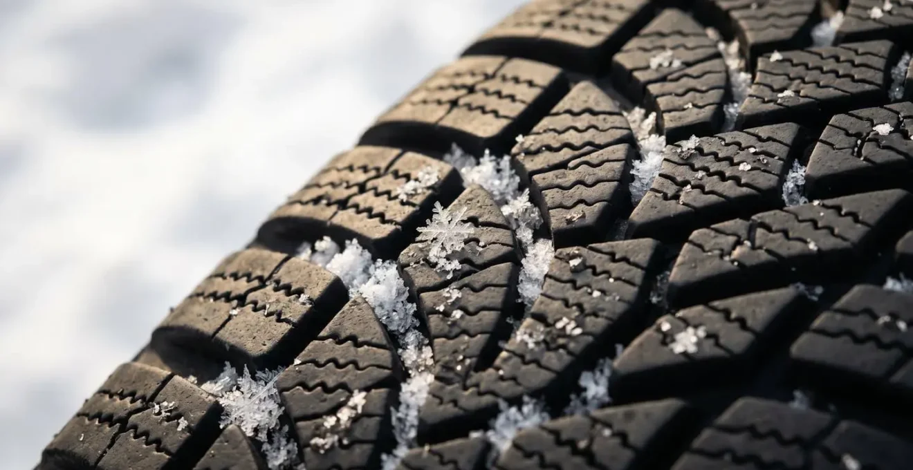 Comparaison visuelle de l'efficacité de freinage sur neige entre différents types de pneus